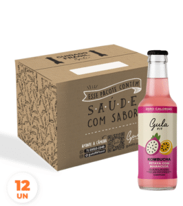COMBO 12 KOMBUCHAS PITAYA E MARACUJÁ - 280ML
