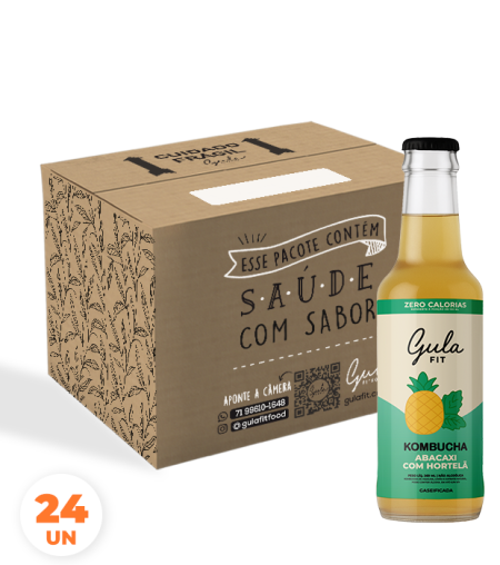 COMBO 24 KOMBUCHAS ABACAXI E HORTELÃ - 280ML