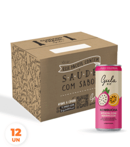 COMBO 12 LATAS KOMBUCHAS PITAYA COM MARACUJÁ - 269ML