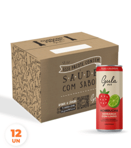 COMBO 12 LATAS KOMBUCHAS MORANGO COM LIMÃO - 269ML