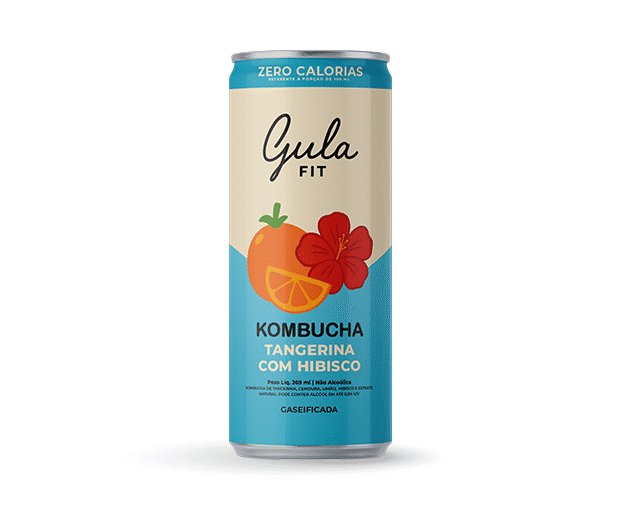 LATA KOMBUCHA TANGERINA COM HIBISCO - 269 ML