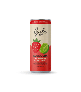 LATA KOMBUCHA MORANGO COM LIMÃO - 269 ML