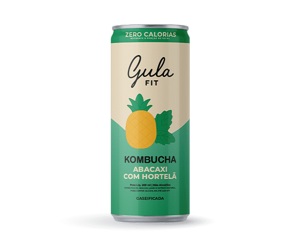 LATA KOMBUCHA ABACAXI COM HORTELÃ - 269 ML