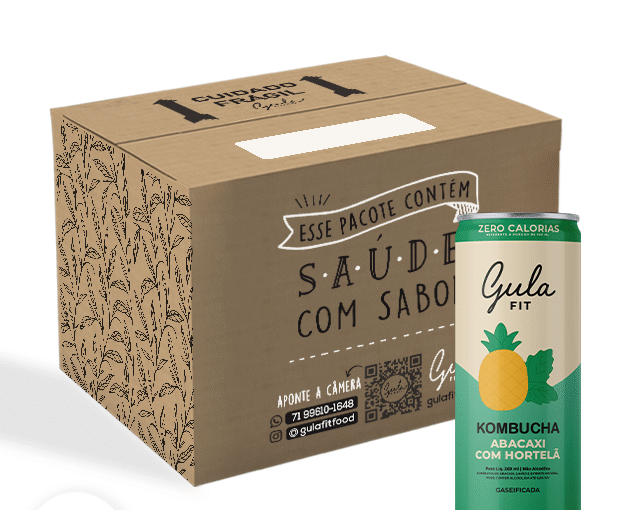 COMBO 36 LATAS KOMBUCHAS ABACAXI COM HORTELÃ - 269ML