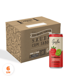 COMBO 06 LATAS KOMBUCHAS MORANGO COM LIMÃO - 269ML